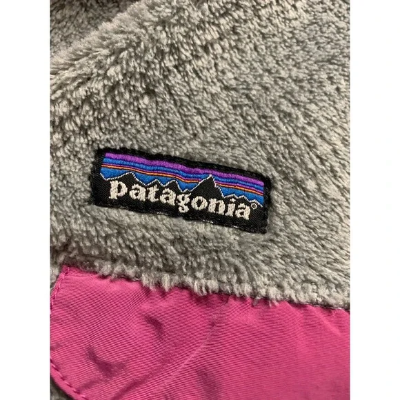 Patagonia Re-Tool Snap-T Fleece Pullover Grey Pink Polartec 25442 Womens Small - Picture 7 of 7